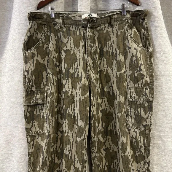 Vintage Pants Mens L Mossy Oak Treestand Camo Cargo Pockets Hunting‎